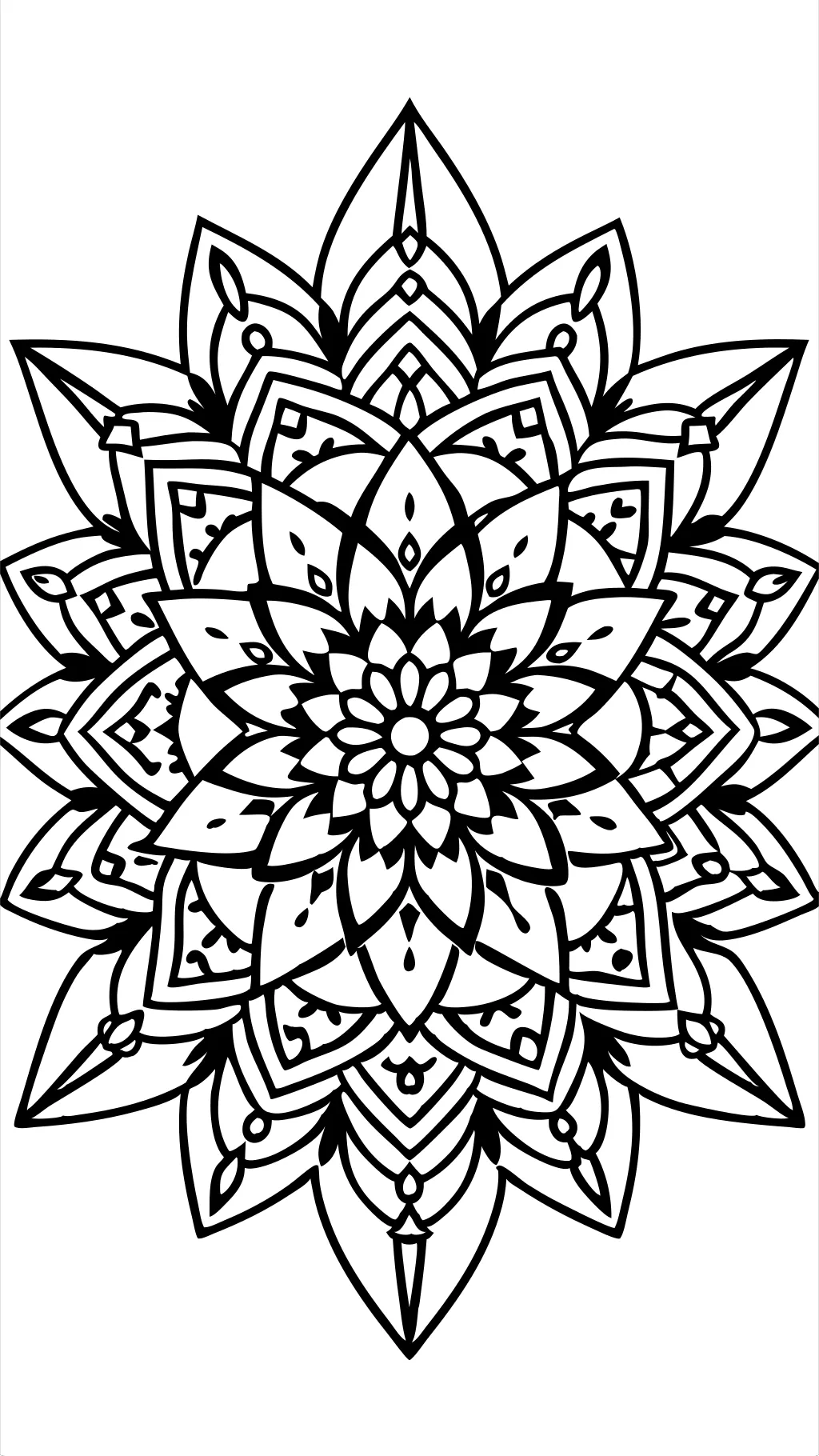 mandala adult coloring page